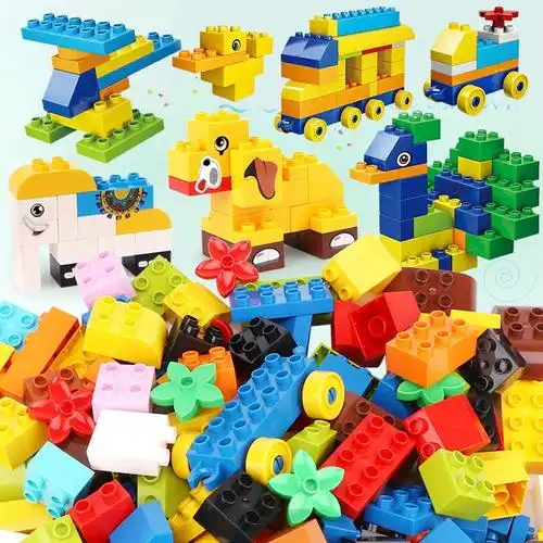 儿童大颗粒兼容乐高积木轨滑道乐高拼装力积木桌子玩具男女孩报价_参