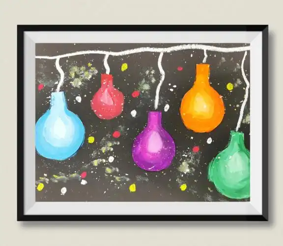 适合小班的水粉画灯泡