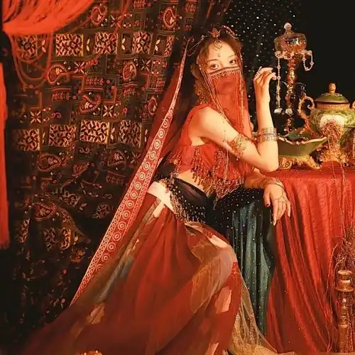 古风汉服纱巾西域公主楼兰敦煌舞蹈拍照写真古装异域民族风情披肩