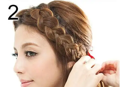 中分披发两侧编发教程夏日小清新编发简单get赵丽颖同款