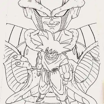 弗利萨 七龙珠z 手工手绘复制原画背景挂画 约稿定制