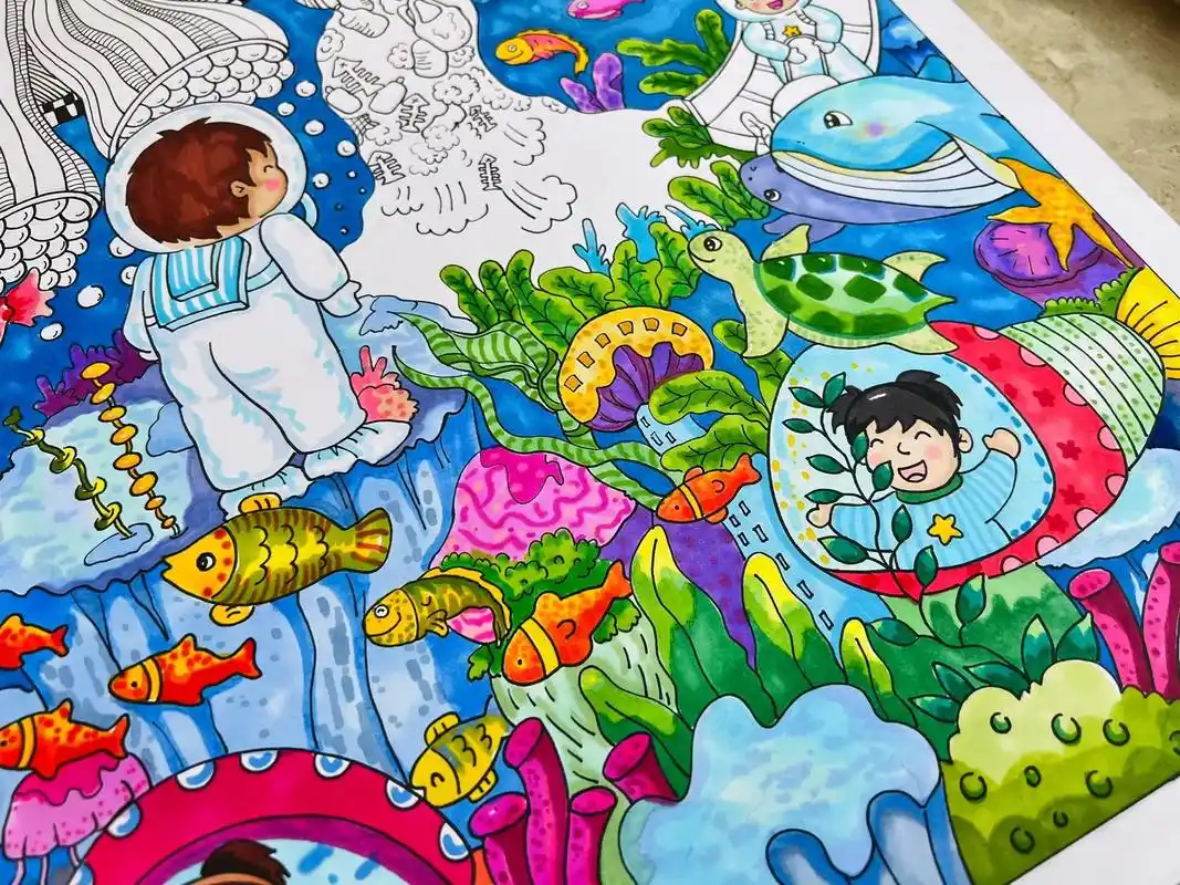 更新最近的参赛作品海洋主题科幻画