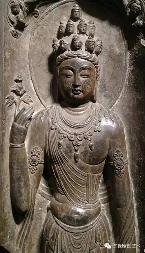 唐十一面观音石造像_唐代