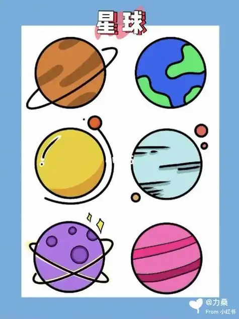 幼儿装饰九大行星系列简笔画