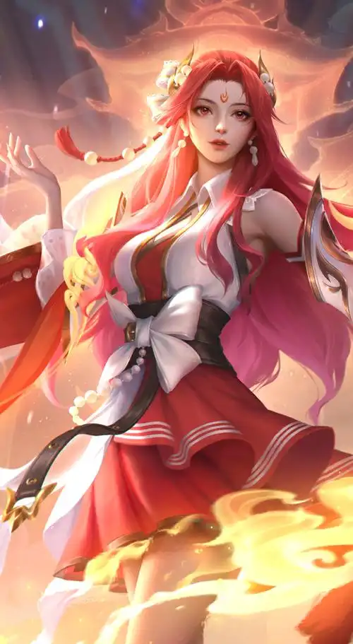 貂蝉(唤灵魅影)同人壁纸:小心玩火自焚哦——王者荣耀