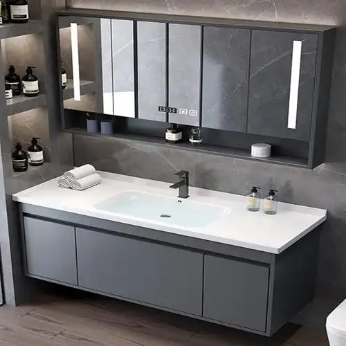 古达浴室柜一体陶瓷盆卫生间洗漱台洗手池洗脸台盆柜组合卫浴套装