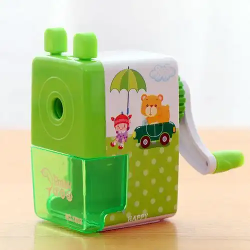 小清新可爱卡通手摇卷笔刀 学生转笔刀 塑料削笔刀 韩版文具e519