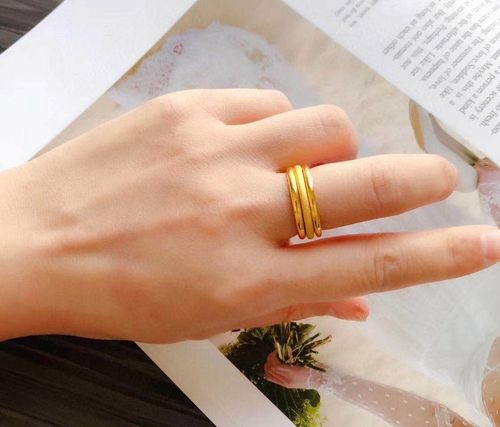 古法金戒指实心