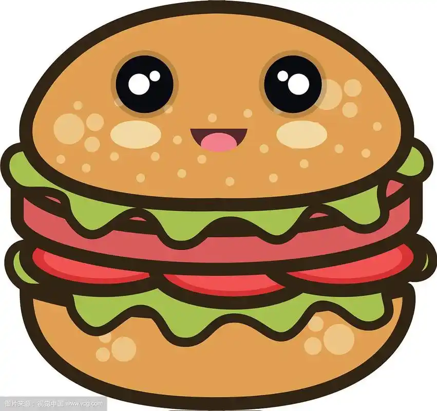 可爱卡通汉堡快餐