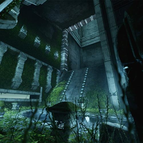 ue4场景赛博朋克风格次世代古老圣所末日废墟未来城市场景3d模型