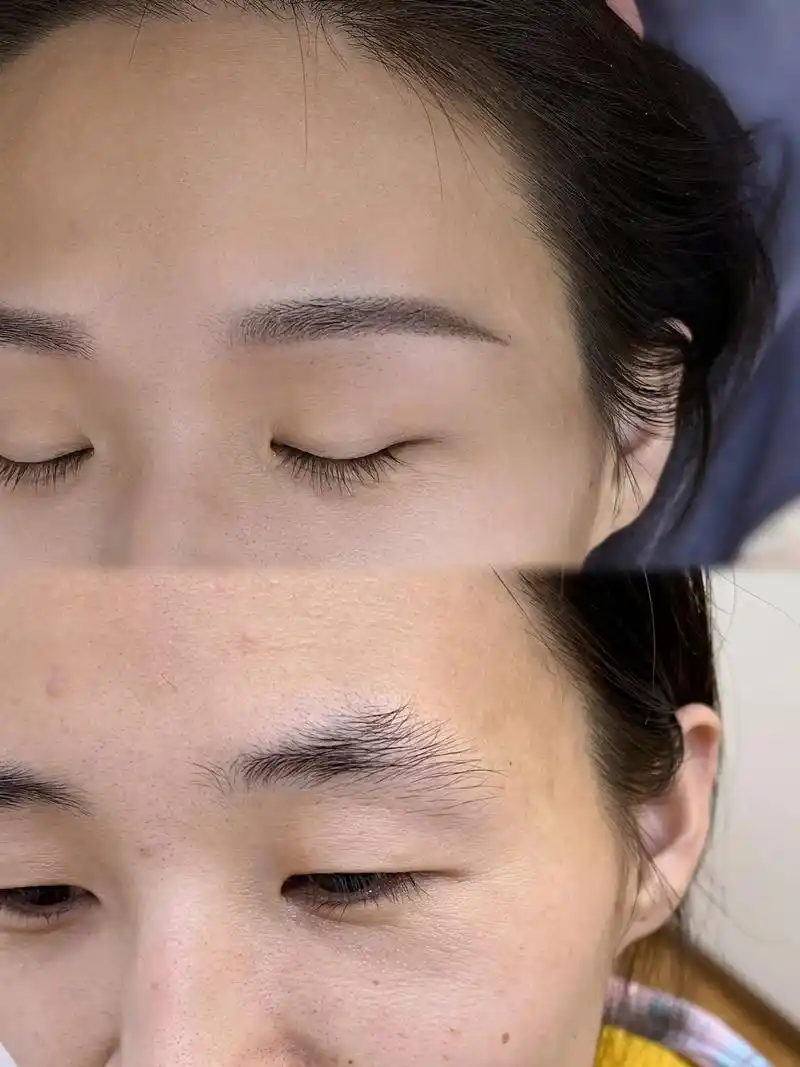 半永久艺术纹绣 幼态眉即刻效果.#眉毛即刻效果 #眉型设计  - 抖音