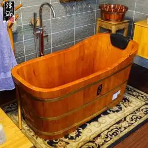 香柏木桶浴桶成人泡澡桶沐浴盆洗澡盆洗澡桶浴缸实木家用1米2