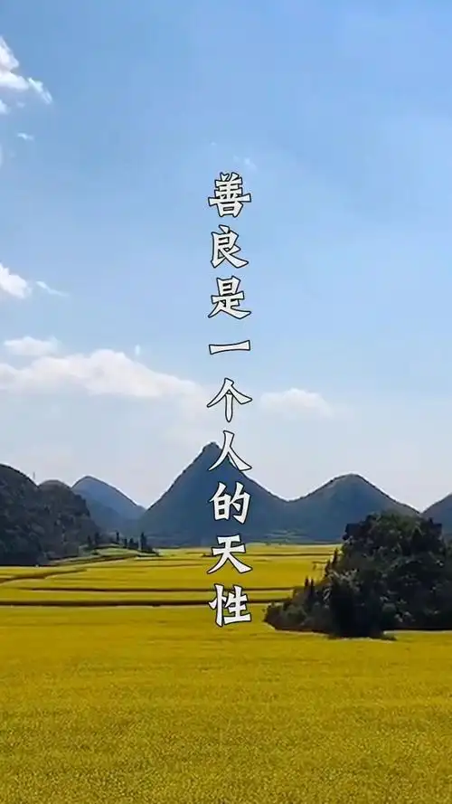 真诚是一个人的本性,善良是一个人的天性