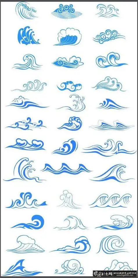 手抄报装饰波浪简笔画 海水波浪简笔画赛龙舟绘画作品一等奖波浪简笔