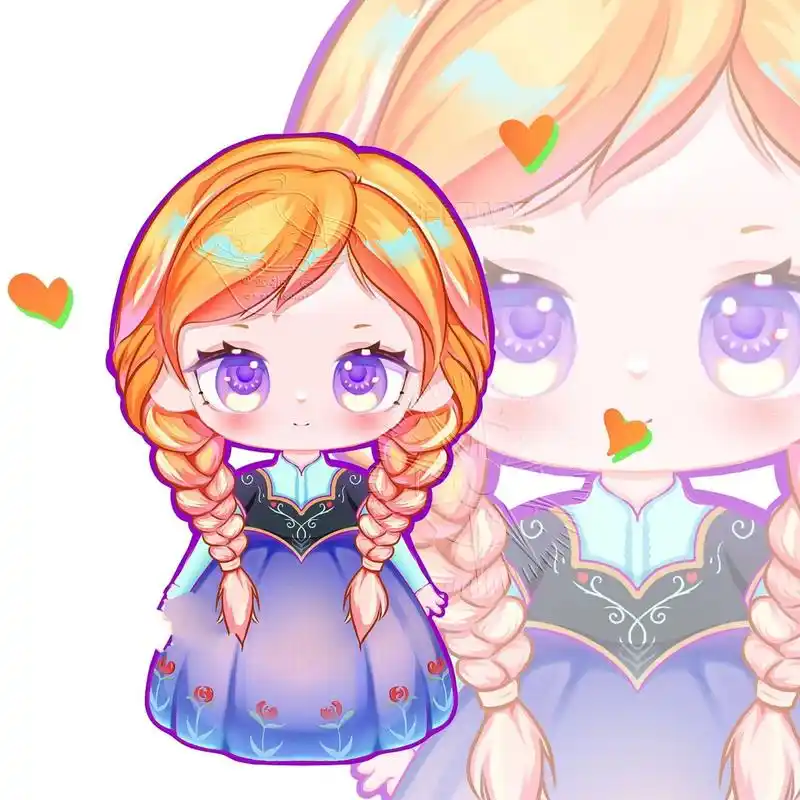 q版安娜公主|迪士尼公主头像 再见2020,你好2021 迪士尼冰雪奇缘安娜