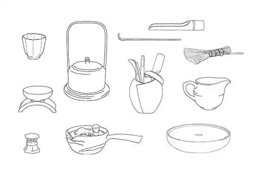 品茗杯的简笔画