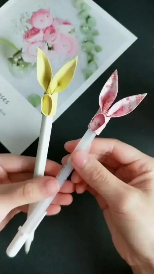 生活小技巧,觉得小白兔笔帽好萌呀,忍不住折了几个