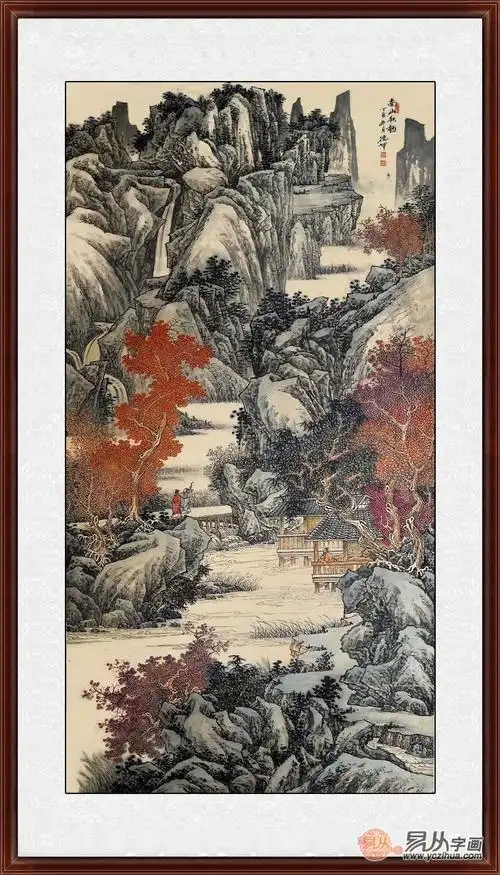 精品林德坤四尺竖幅山水画南山秋韵