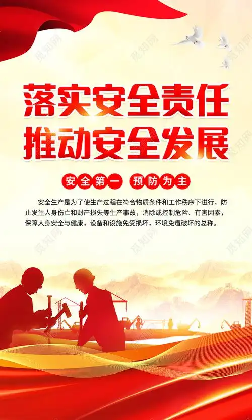 黄色风格安全生产月宣传挂图安全生产套图