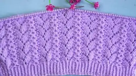 女士开衫,毛衣背心易学的针织图案教程【棒针编织389期】