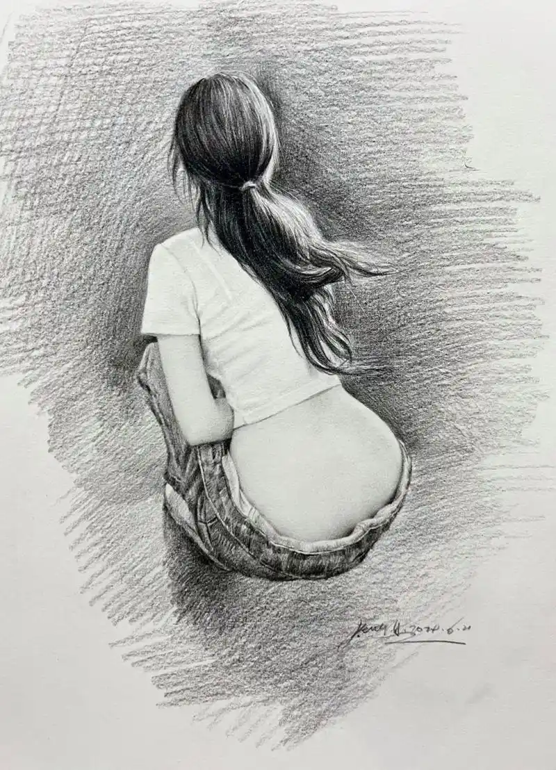 画的很性感很市井气息.#素描