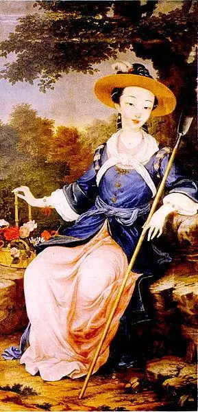 传说为郎世宁所绘的香妃画像