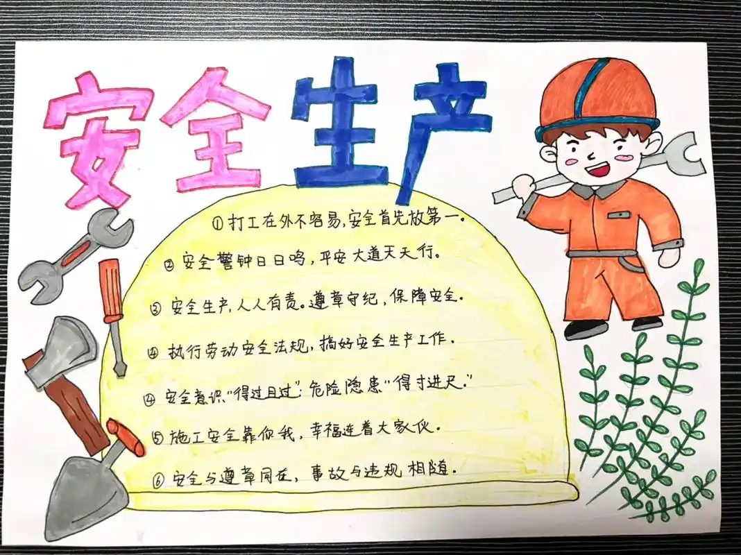 手抄报 #安全生产 #安全生产手抄报 无敌简单的手抄报了 - 抖音