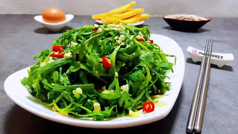 凉拌茼蒿 - 凉拌茼蒿做法,功效,食材 - 网上厨房