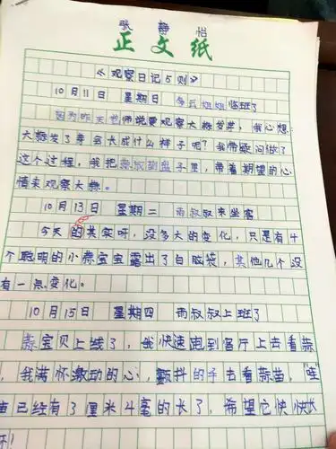 四四班的小"蒜蒜"大日记