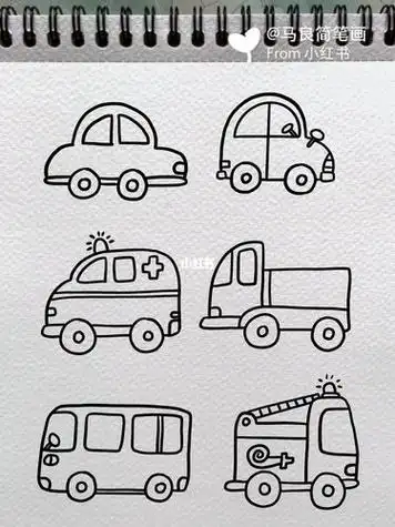 炮弹车简笔画立体汽车模型简笔画小汽车简笔画简单小汽车的画法教程