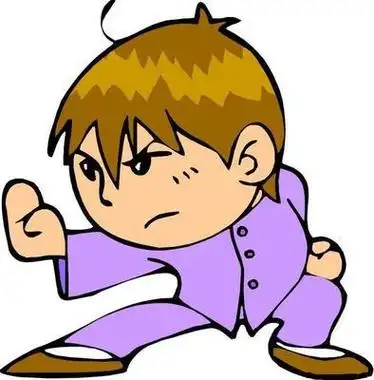 武术达人卡通简笔画