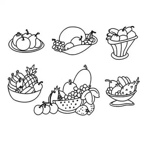 我家的蔬菜水果篮子简笔画