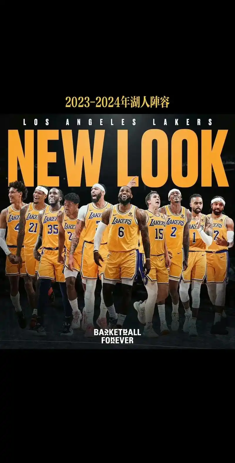 冠军相!洛杉矶湖人最新阵容!欢迎来到湖人国度!