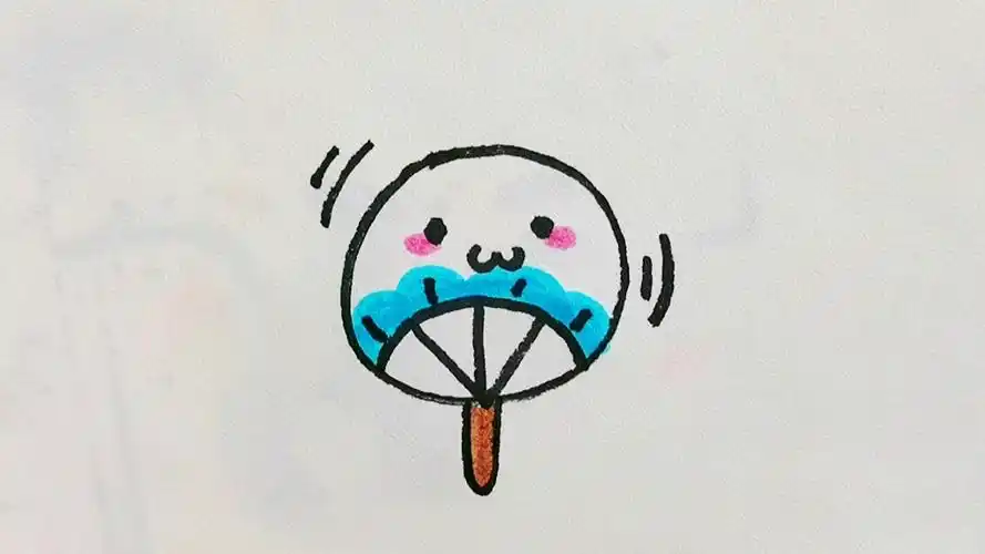 可爱蒲扇简笔画