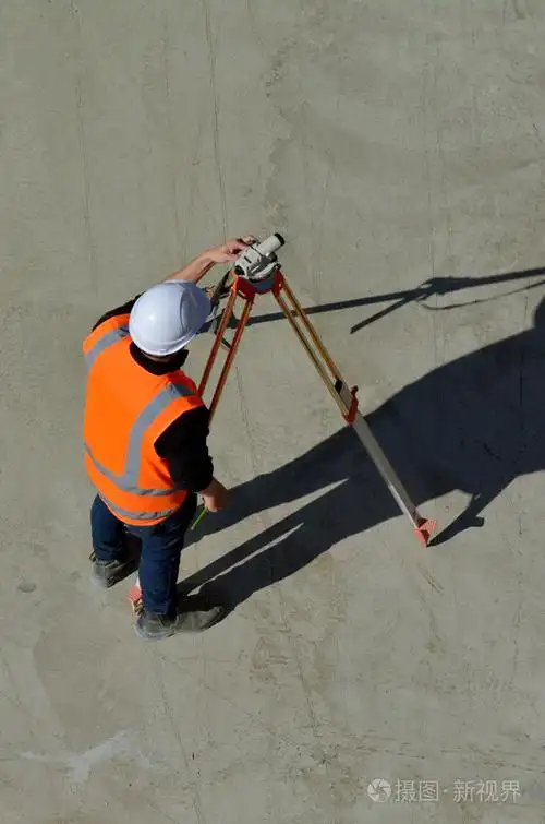 施工现场土地测量鸟图.复制空间.垂直覆盖拍摄