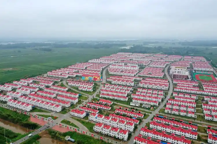 在菏泽市东明县长兴集乡8号村台,一幢幢红瓦白墙的别墅小楼整齐地排在