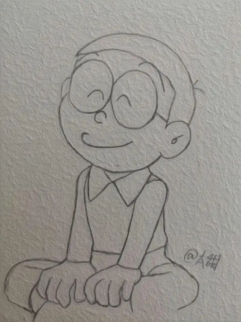 简笔画|是大雄呀(附步骤) —虽然大雄没有过人的条件,没什么才华,有