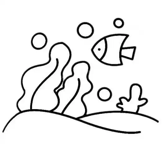 海底简笔画 海底简笔画图片大全