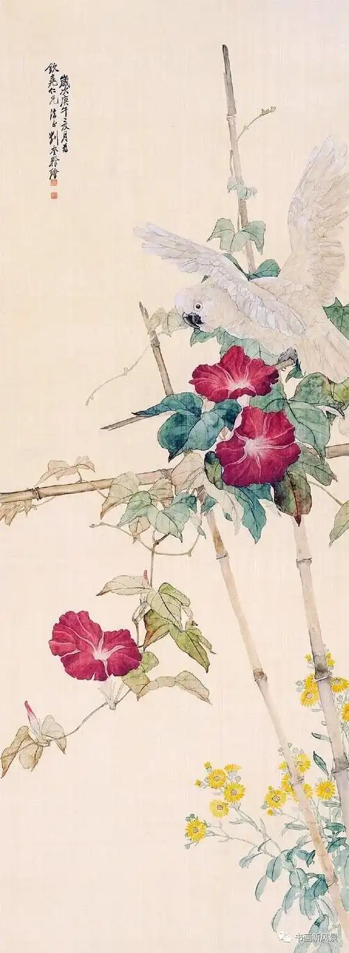 国画中的牵牛花美不胜收