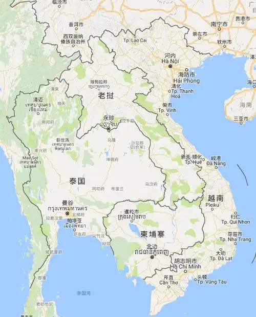 云南与老挝交界地图