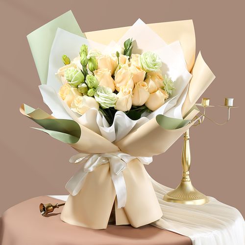 19朵diy全套包全套材料自制手工红玫瑰礼物闺蜜鲜花速递(同城)