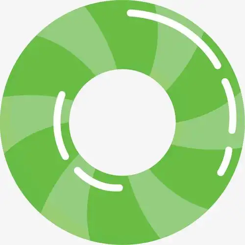 矢量绿色圆圈游泳圈