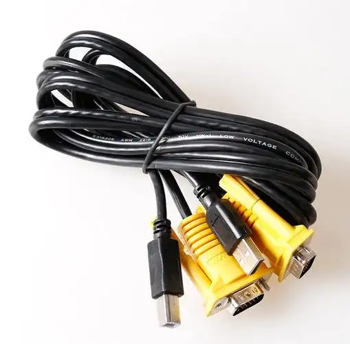 kvm双并线usb打印线vga线kvm切换器专用线连接线