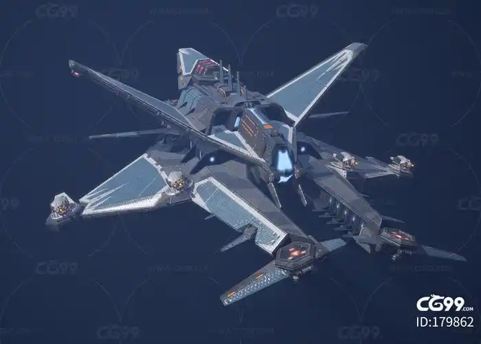 pbr 卫星 科幻飞船 太空飞船战机 太空战舰 宇宙飞行器 战斗机 宇宙