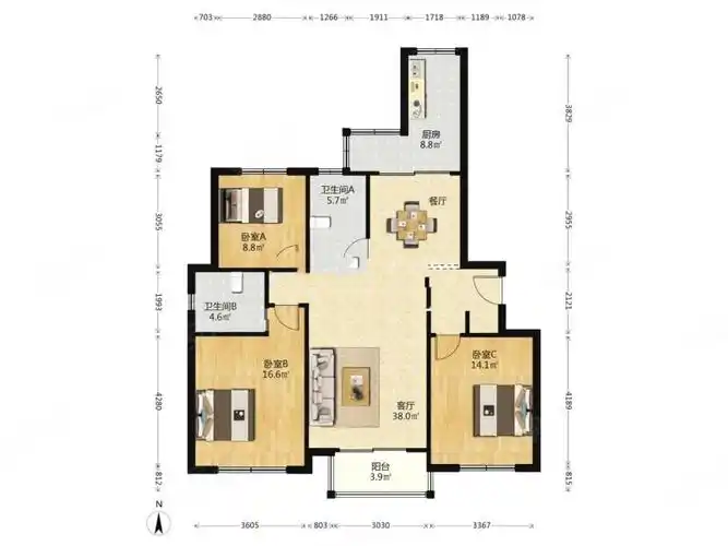 户型 户型图 平面图 800_600