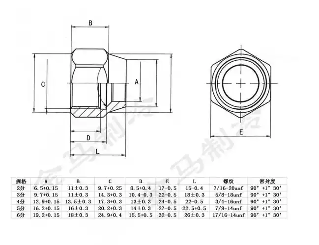 空调钠子接管螺母紫铜管黄铜纳子加厚锻压连接管2分
