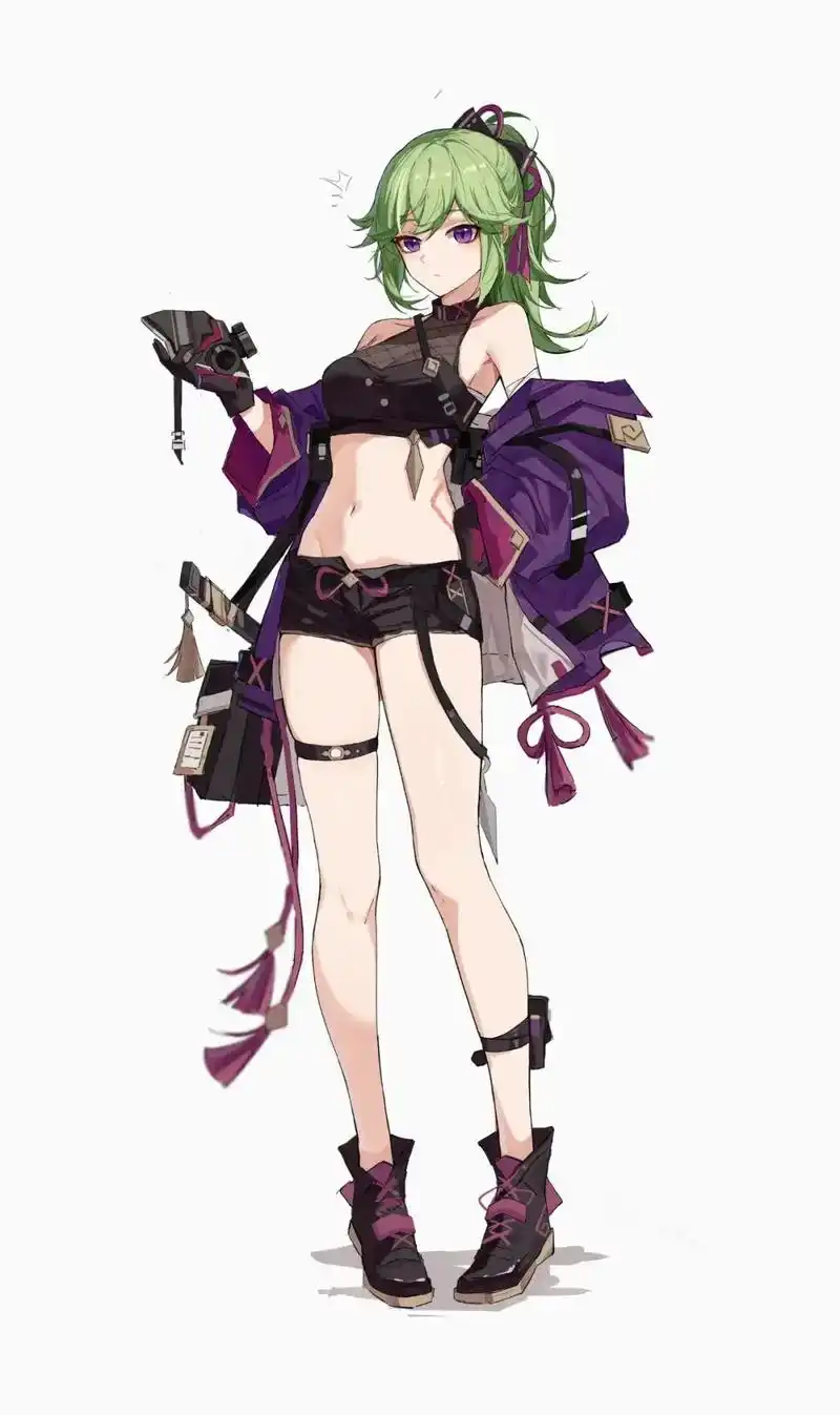 原神现代时尚装立绘.#动漫 #二次元 #原神 #动漫壁纸 # - 抖音