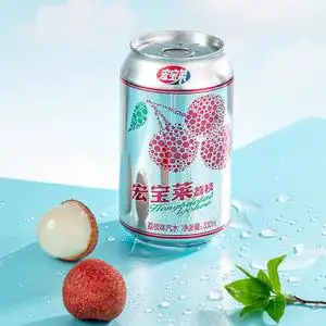 宏宝莱荔枝味老汽水24罐整箱东北怀旧大白梨气泡果汁碳酸饮料