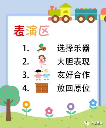 七,表演区(一)表演区的特点:1,娱乐性幼儿的表演往往是比较随意的