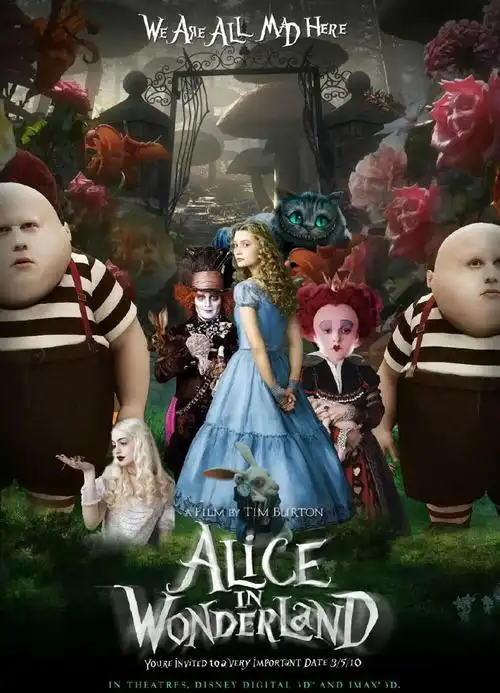 《爱丽丝梦游仙境》(alice in wonderland)是迪士尼的一部3d立体电影